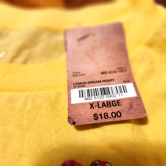 Arizona Yellow Pink Heart Happy Smile Wish Peace Top - Picture 5 of 8